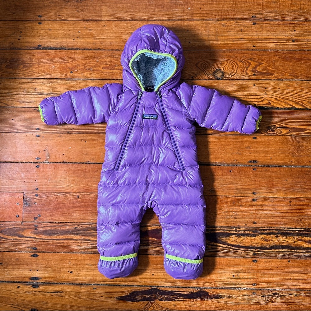 Patagonia Hi Loft down puffer bunting — EUC 0-3 months